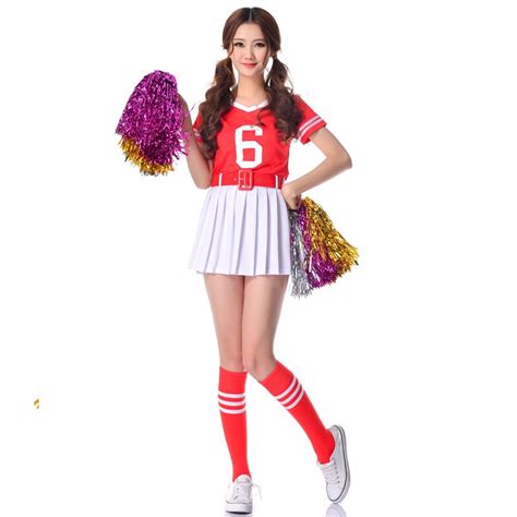Japanese High School Girl Sexy Glee Cheerleader Uniform Cheerleading Fancy Dress Women Halloween
