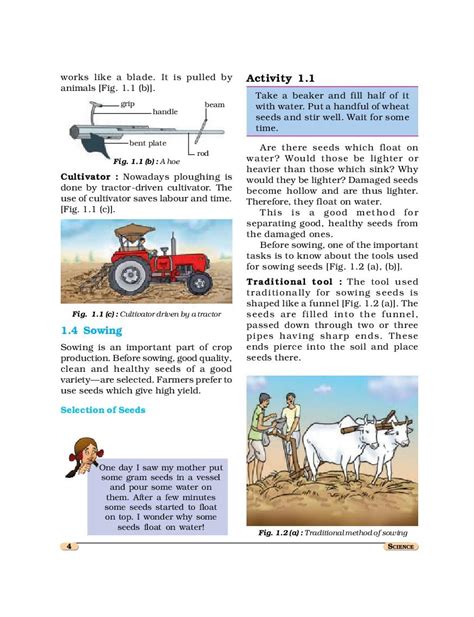 Ncert Book Class 8 Science Chapter 1 Crop Production And Management