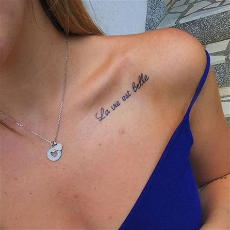 50 Meaningful And Inspirational Quotes Tattoo Ideas For You Page 4 Of 50 In 2020 Collar Bone