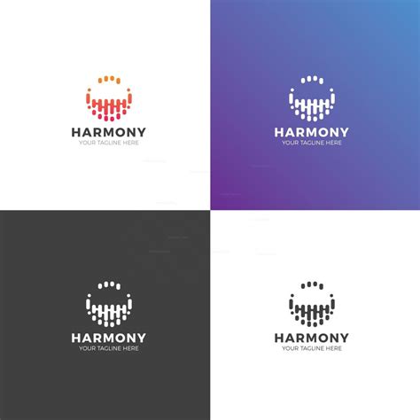 Harmony Modern Logo Design Template Graphic Yard Graphic Templates