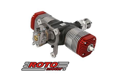 During exhaust stroke, piston forces burnt gases out of cylinder. ROTO 70V2 70cc rc model gas engine (2490gr)