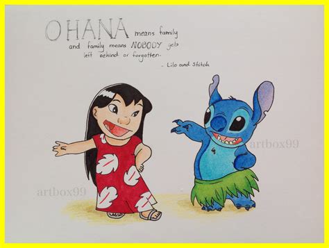 Lilo And Stitch Drawing Ohana At Getdrawings Free Download