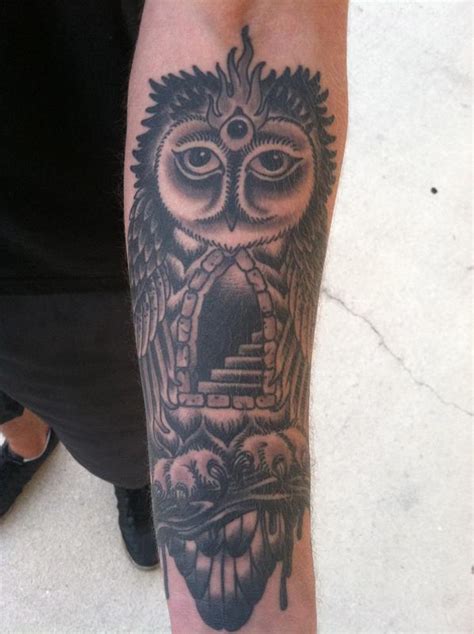 Unify Tattoo Company Tattoos Black And Gray Three Eyed Owl Tattoo
