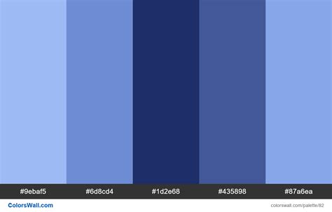 Cold Blue Palette 9ebaf5 6d8cd4 1d2e68 Colorswall