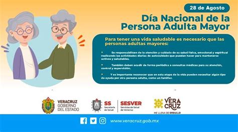 De Agosto Se Celebra El D A Nacional De La Persona Adulta Mayor Saludveracruz