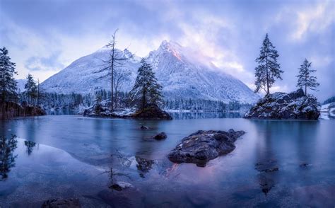 The Frozen Mountain German Alps Lake Hintersee 4000×2485