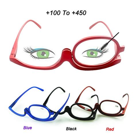 2018 rotating magnify eye makeup glasses reading glasses women cosmetic presbyopia eyeglasses