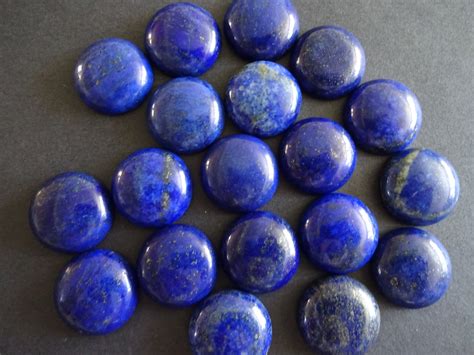 20mm Natural Lapis Lazuli Gemstone Cabochon Dyed Round Etsy