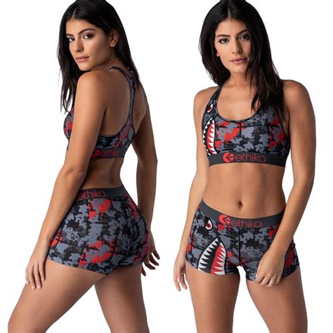 ethika women underwear swimsuit crop top vest swim shorts trunks boxers set tracksuit