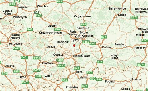 Kliknij kraj, aby wyświetlić szczegółową mapę. Żory Location Guide
