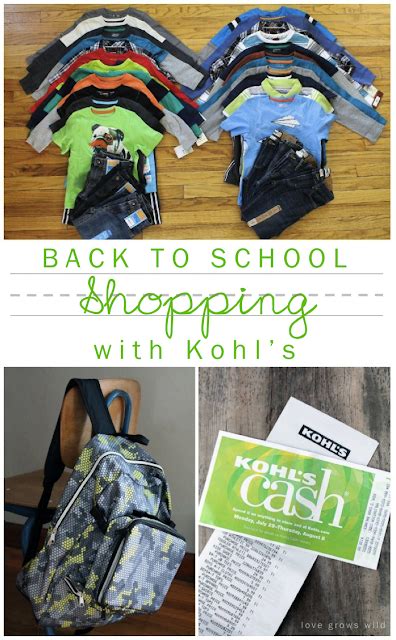 Back To School Shopping With Kohls Love Grows Wild