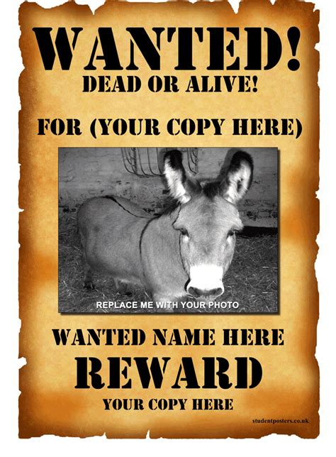 Wanted Poster Powerpoint Template