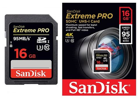 4.8 out of 5 stars 511. SANDISK EXTREME PRO U3 SDHC 95MB 633X 16GB 16G 16 G GB SD ...