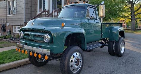 1953 Ford F100 Built On F600 Chassis Diesel 4x4 Ford Daily Trucks