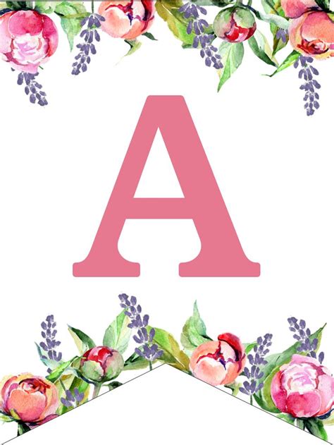 Flower Alphabet Letters To Print