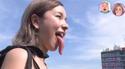 a veritable woman with a long tongue japanese actress has a 10 cm tongue imedia