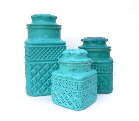 Shabby Chic Canister Set Painted Canister Set In Shades Of Etsy