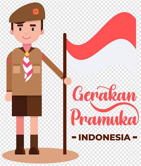 Gambar Gerakan Pramuka Indonesia Anak Bendera Png Download Gratis