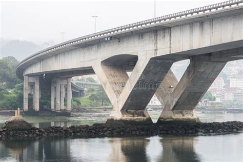 Reinforced Concrete Bridge Over The River Stock Photo Image Of