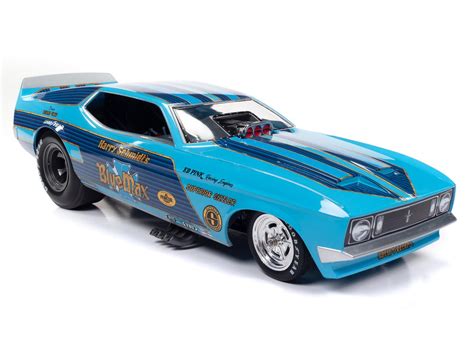 Auto World Aw299 118 Scale 1973 Mustang Blue Max Funny Car Diecast
