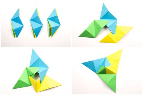 Geometric Origami Wall Art With Sonobe Units
