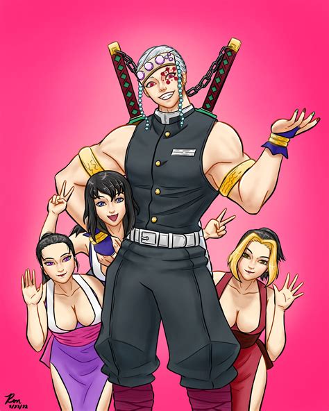 Tengen Uzui and his Wives by RontheMashedPotato on DeviantArt
