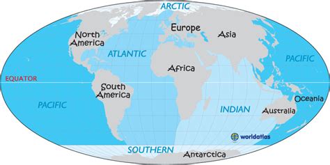 Ocean Map And Names Wayne Baisey