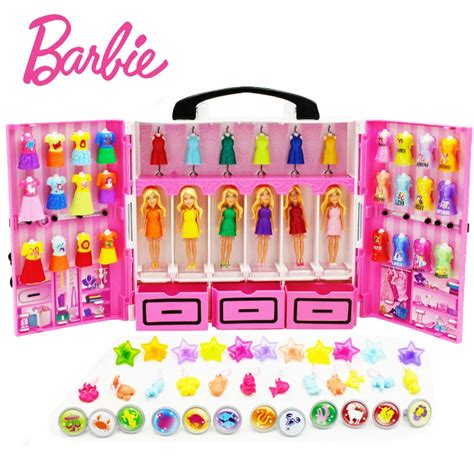 Original Barbie 6 Dollsset Mini Birthday Series S With Dress Clothes