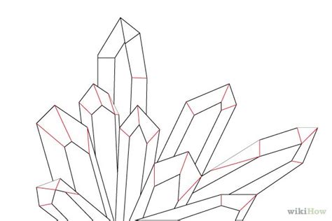 How To Draw Crystals Draw Crystals Crystal Drawing How To Draw Crystals