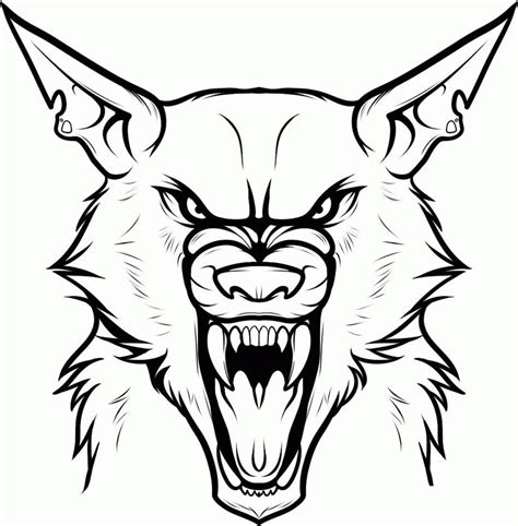 Pack of werewolves line drawing. Free Werewolf Coloring Pages - Coloring Home