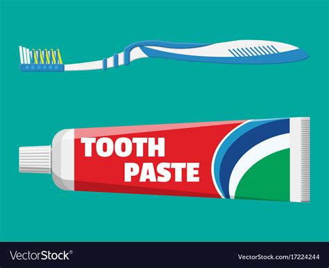 Toothbrush Toothpaste In Tube Royalty Free Vector Image