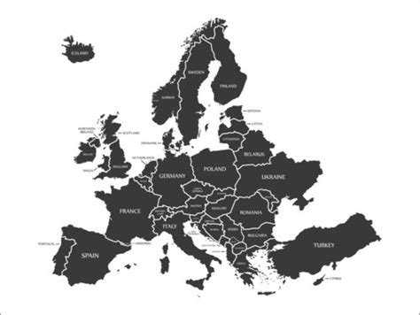 Modern Map Of Europe Posters And Prints Uk