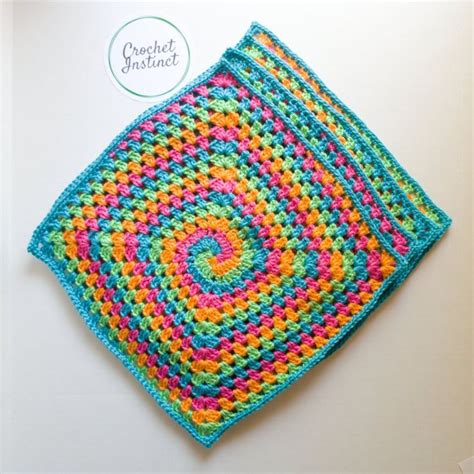 Spiral Illusion Square Free Crochet Pattern Crochet Instinct