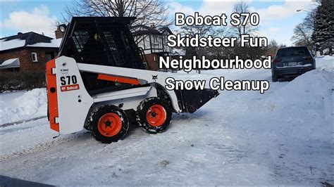 Bobcat S70 Skidsteer Snow Cleanup Feb 2023 Youtube