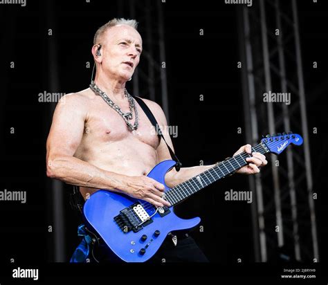 Phil Collen Of Def Leppard Performing Live On Stage Stock Photo Alamy
