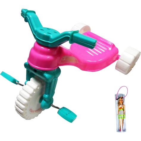 pink big wheel tricycle and doll 6 inch princess ride on for girls scooters for