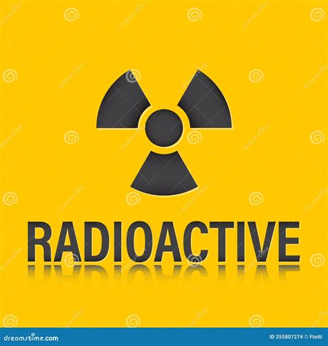 Vector Background With Radioactivity Warning Symbol Stock Vector