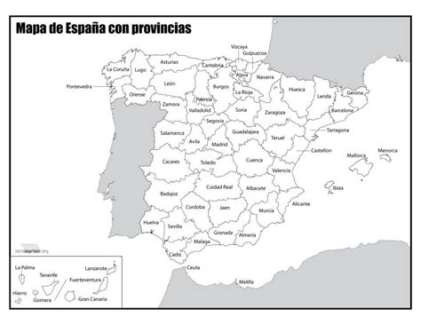 Mapa De España Para Imprimir Actualizado Julio 2022