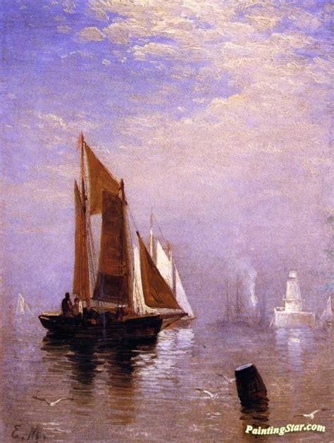 In New York Harbor Artwork By Edward Moran Oil Painting And Art Prints On