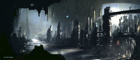 Cyberpunk Dark Future Futuristic City 2080 By Jamesledgerconcepts On