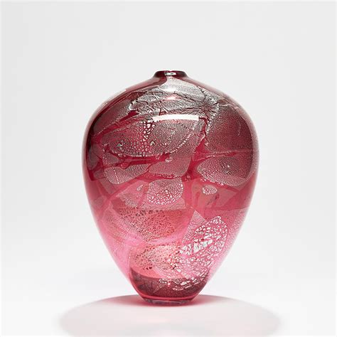 Pink Art Glass Precious Vessel By Cathryn Shilling
