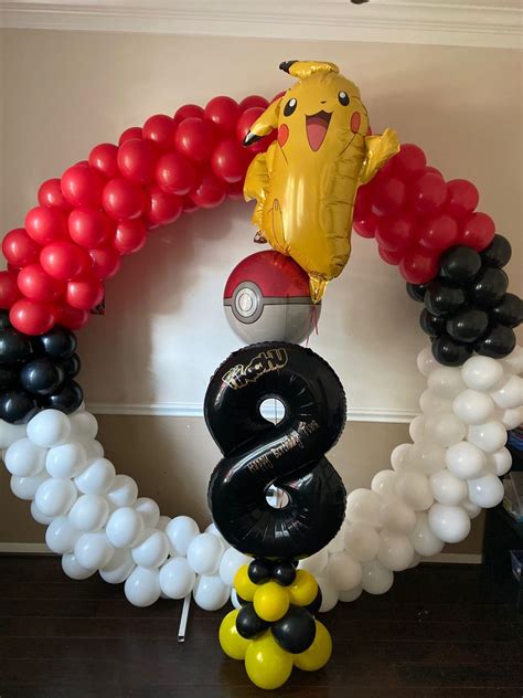 Pikachu Theme Pokémon Theme Balloon Hoop Pokemon Birthday Party