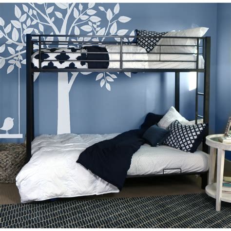 It is also a good choice for use in your home's guest room. Sunrise Twin over Futon Bunk Bed - Black by Walker Edison