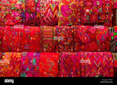 Traditional Mayan Textiles Stock Photo Alamy