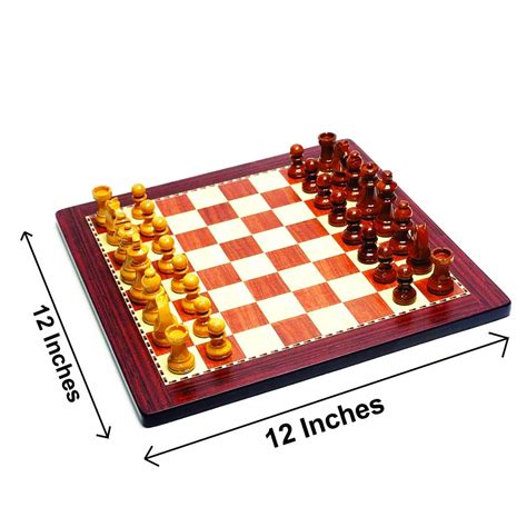1212 Inch Magnetic Chess Setmdf Laminated Board With Etsy