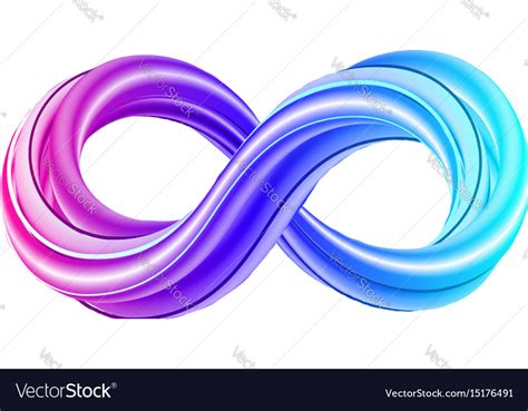 3d Infinity Symbol Colorful Infinity Icon Vector Image