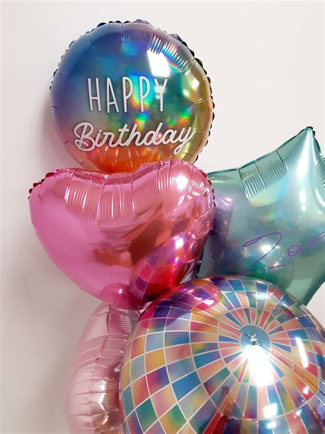 Happy Birthday Disco Ball Balloon Package Confetti Balloons