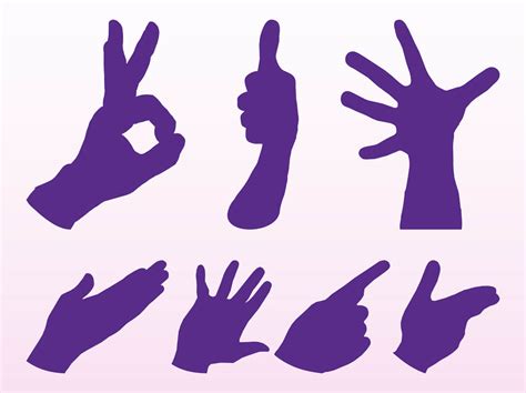 Hand Gestures Vectors Clip Art Library