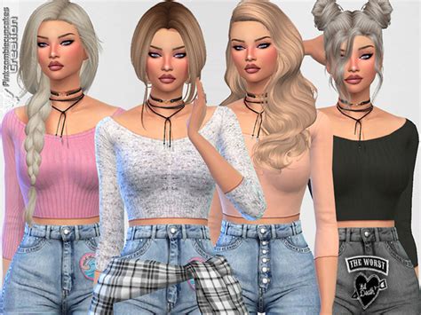 Cute Sporty Everyday Tops By Pinkzombiecupcakes At Tsr Sims 4 Updates
