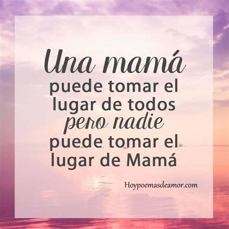 A Quote That Reads Una Mama Puede Tomar El Fugar De Todos Per